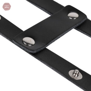 Harnais ajustable pour pénis et testicules en cuir