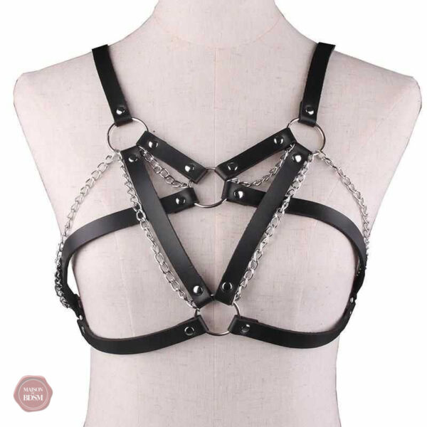 Harnais cuir femme, parfait pour des jeux intimes
