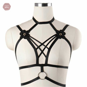 Harnais sexy fleur pour jeux BDSM