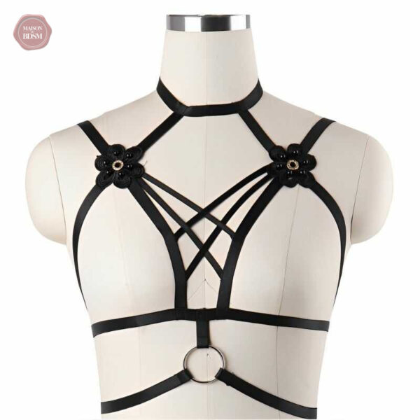 harnais-sexy-fleur-1 Harnais sexy fleur pour jeux BDSM