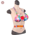 Accessoire travesti : faux seins ivoire demi corps
