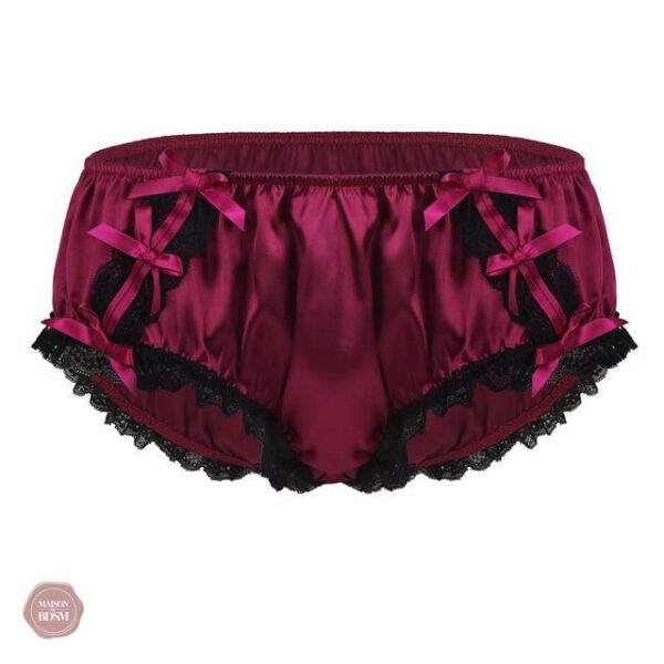 Vêtements travestis : culotte chic avec nœud