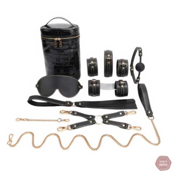 kit-bdsm-premium-noir-1 Kit BDSM Premium Noir pour des jeux de soumission raffinés