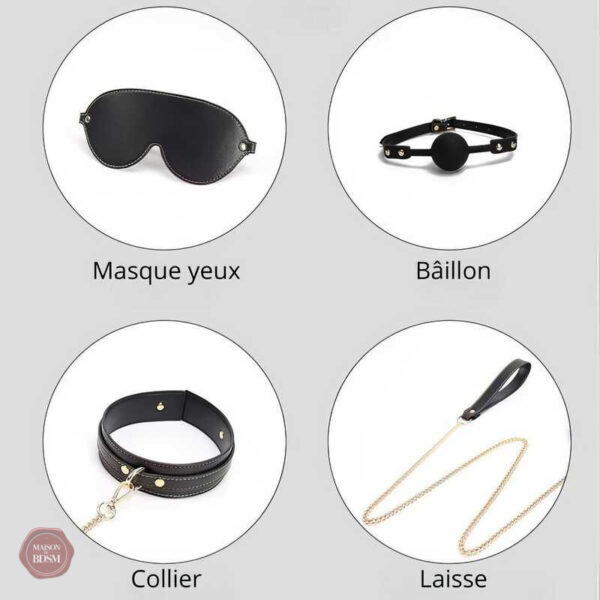 Accessoires BDSM de qualité supérieure en cuir noir
