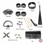 Kit de voyage BDSM avec divers éléments de plaisir