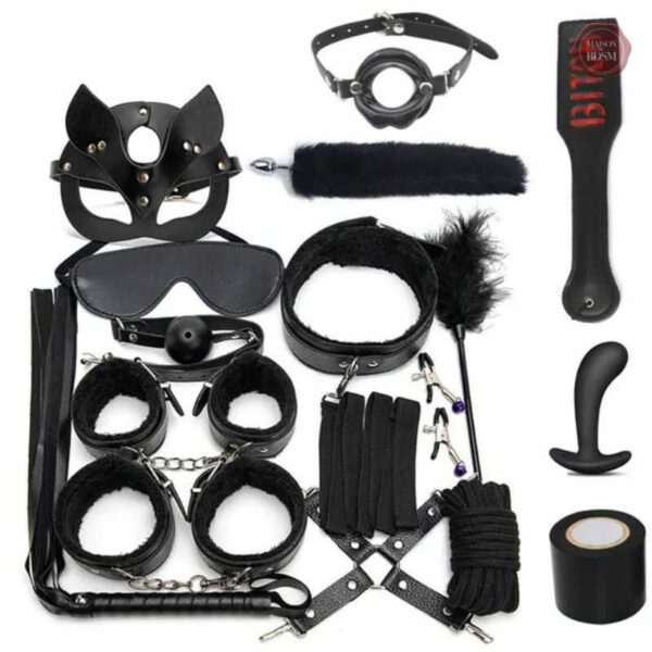 kit-bondage-seize-pieces-1 Kit Bondage 16 Pièces pour explorations BDSM