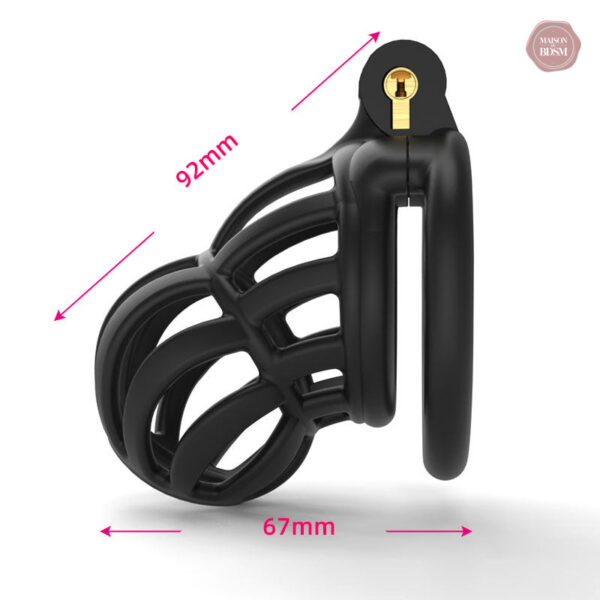 Accessoire BDSM, cage de chasteté en forme de dinosaure