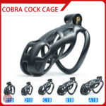 Kit de cage de chasteté Black Cobra 4,5 à 10,5 cm