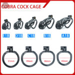 Cage de chasteté Cobra ajustable de 4,5 cm à 10,5 cm