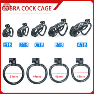 Cage de chasteté Cobra ajustable de 4,5 cm à 10,5 cm