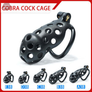 Cage de chasteté Black Hole Cobra, 4,49 à 10,49 cm