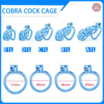 Cage de chasteté Blue Cobra, design ergonomique et sécurisé