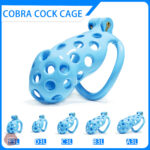 Kit de cage de chasteté Cobra Blue Hole, 4,5 à 10,5 cm