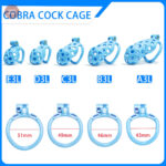Cage de chasteté Cobra, ajustable de 4,5 cm à 10,5 cm