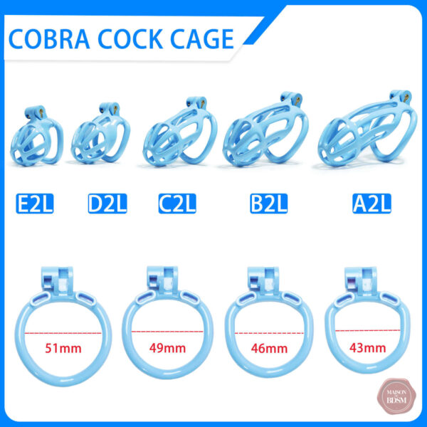 Cage de chasteté Cobra 4,5 à 10,5 cm