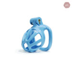 Cage de chasteté bleue à rayures pour homme