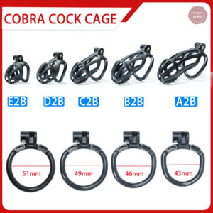 Cage de chasteté Cobra, longueur de 4,50 à 10,50 cm