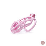 Cage de chasteté Cobra, design unique avec rayures roses