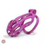 Cage de chasteté Cobra élégante rayée en violet
