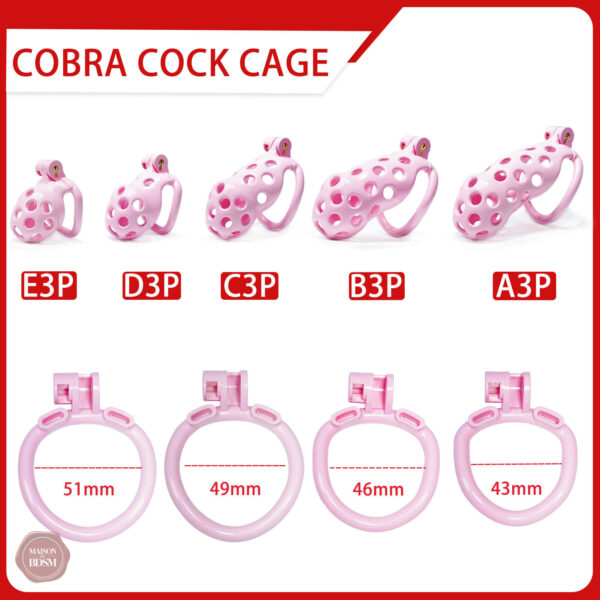 Cage de chasteté ajustable de 4,5 à 10,5 cm