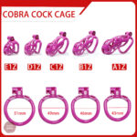 Cage de chasteté Purple Cobra, 4,5 à 10,5 cm de long