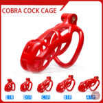 Kit de cage de chasteté Red Cobra, longueur ajustable
