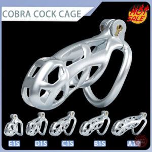 Cage de chasteté Silver Cobra, longueur ajustable de 4,49 à 10,49 cm