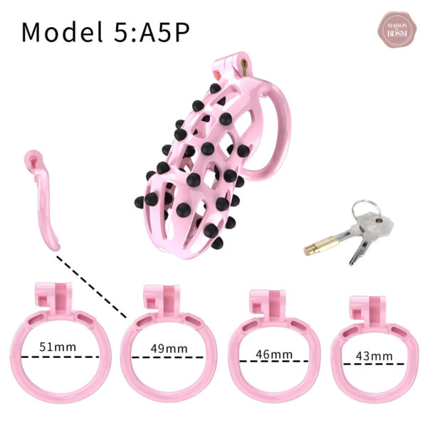 Chasteté Cobra, rayures roses et piques