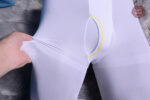 Collant blanc en velours pour grandes tailles