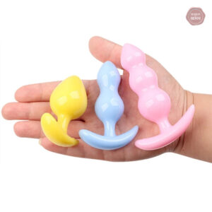 Lot de 3 plugs anaux pour adultes