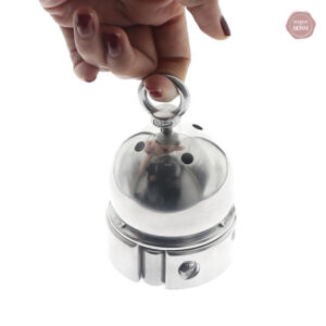 Accessoire de bondage pour testicules et pénis en acier