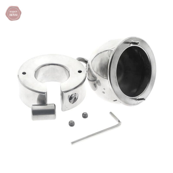 Cage de chasteté robuste en acier inoxydable pour jeux BDSM