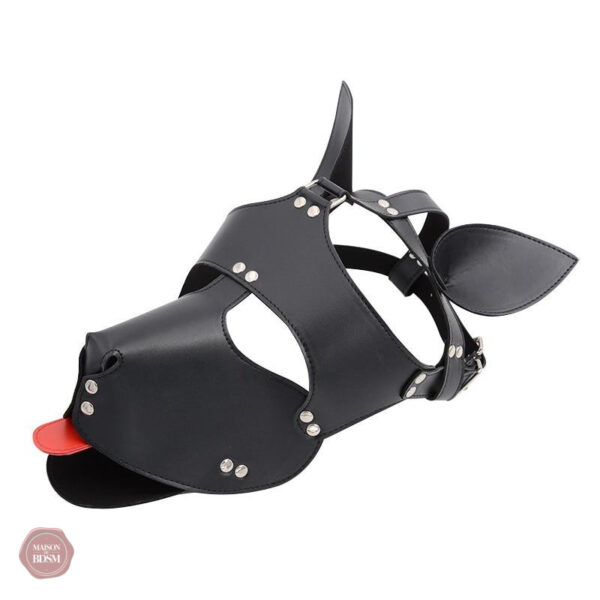 masque-bdsm-chien-1 Masque BDSM Chien en vinyle noir pour jeux de rôle
