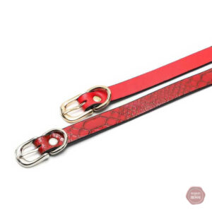 Masque en cuir rouge pour jeux de rôle BDSM
