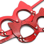 Accessoire BDSM élégant en cuir rouge
