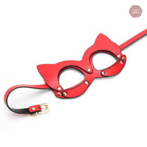 Masque de soumission en cuir de luxe