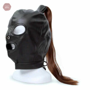 Accessoire de domination, masque avec effet queue de cheval