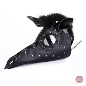 Masque BDSM Cheval en cuir pour jeux de rôle