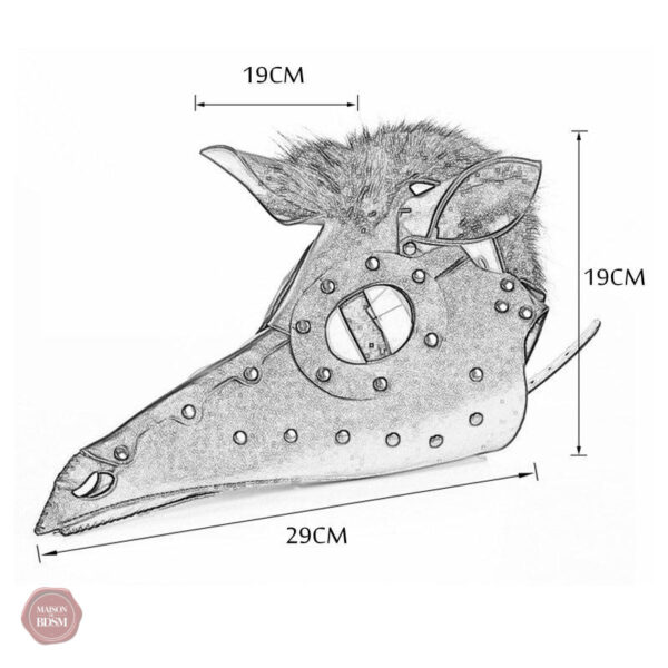 Masque en cuir pour pratiques BDSM et fantasmes équestres