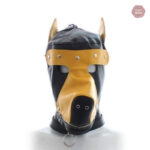 Masque BDSM en cuir pour chien, accessoire de jeu