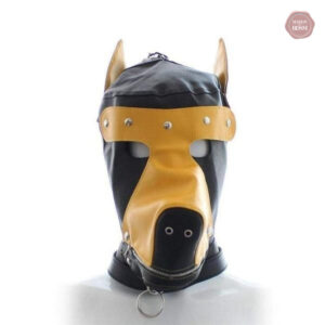 Masque BDSM en cuir pour chien, accessoire de jeu