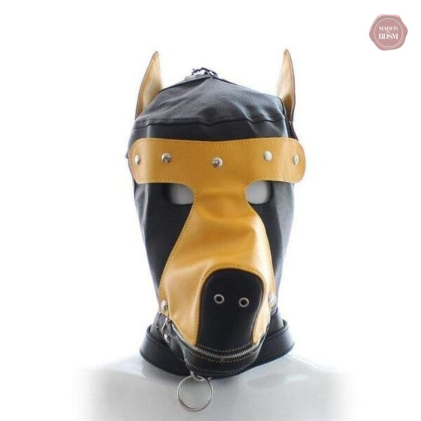 masque-chien-bdsm-1 Masque BDSM en cuir pour chien, accessoire de jeu