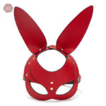 Accessoire de domination : masque lapin en cuir