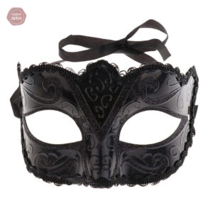 Masque noir sexy pour jeux BDSM et érotisme
