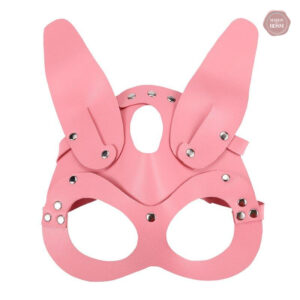 Masque lapin rose pour des jeux BDSM sensuels