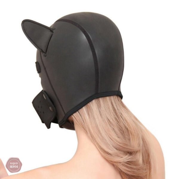 masque-sm-chien-1 Masque SM Chien en cuir noir pour BDSM
