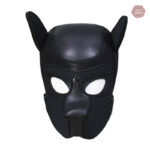 Masque chien en simili cuir pour jeux de rôle