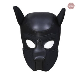 Masque chien en simili cuir pour jeux de rôle
