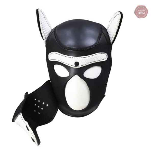 Masque noir pour pratiques BDSM inspiré du chien