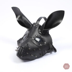 Masque Sm Lapin en simili cuir pour jeux BDSM